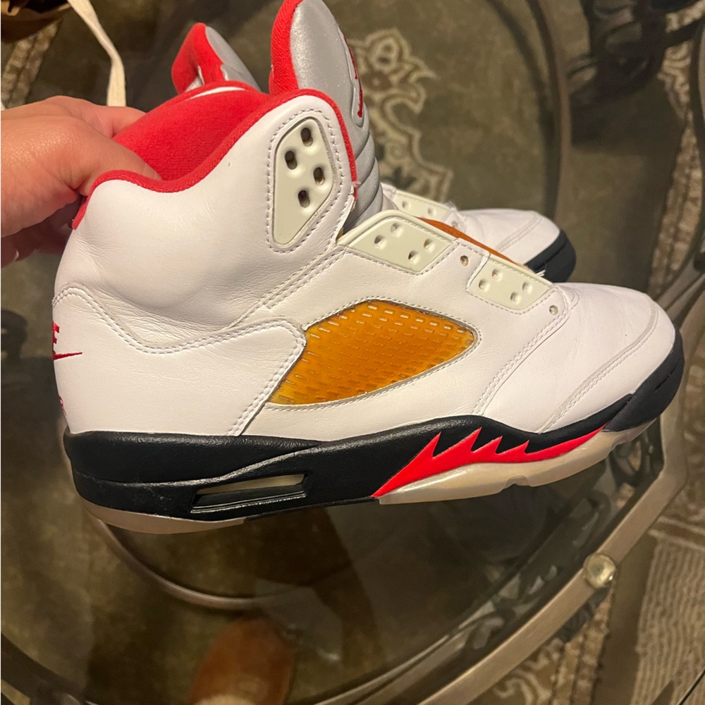 Jordan 5 Retro Fire Red Mens 8.5 Used No laces / No Box